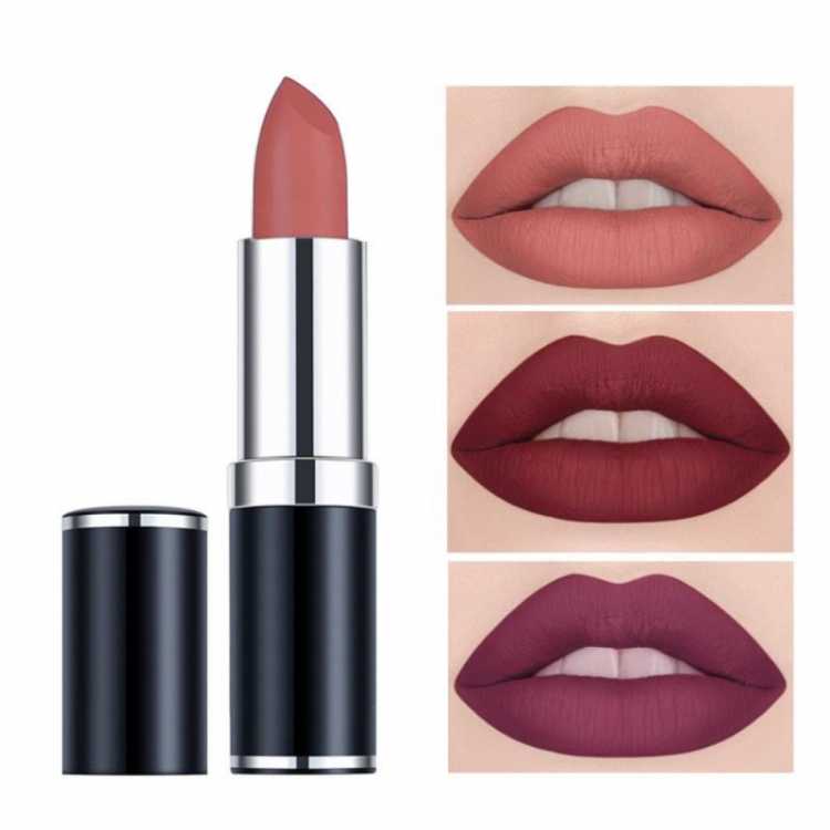 12Colors Matte Velvet Lipstick Lip Gloss Cream Pigment Waterproof Lasting Silky Texture Lip Tint Lip Makeup Women Cosmetic