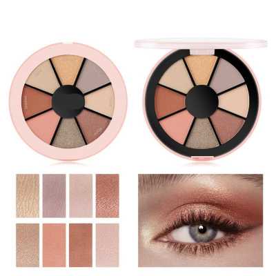 8 Color Shimmering Eye Shadow Highlighter Palette Bright Powder Frosting Eye Shadow Concealer Makeup Service Lasting Blush TSLM2