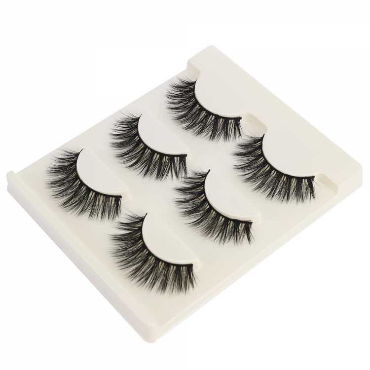 3 Pairs Natural False Eyelashes Women Fashion 3D Stereoscopic Soft Lashes Natural Thick False Eyelashes Multi Layer Eyelashes