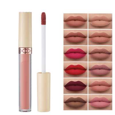 12 Colors Matte Velvet Lip Gloss Waterproof Lasting Liquid Lipstick Sexy Nude Lip Makeup Lip Tint Women Cosmetic
