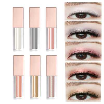 Liquid Waterproof Glitter Pearl Eyeshadow Fluid Makeup White Copper Colors Heng Fang Shimmer Eye Shadows Beauty