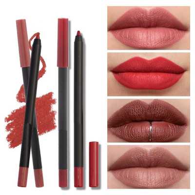 12 Color Matte Brown Lip Liner Waterproof Long Lasting Moisturizing Sexy Lip Pencil Women Natural Lipstick Makeup Lip Cosmetics