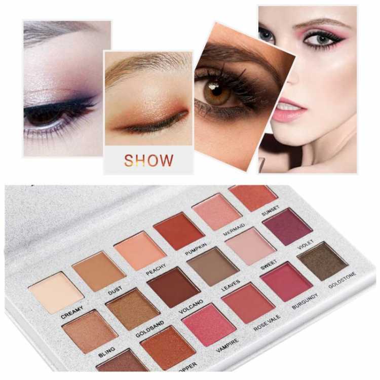 18 Color Makeup Eyeshadow Palette Waterproof Glitter Pigment Smoky Eye Shadow Pallete Make Up Palette Nude Long Lasting Beauty