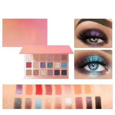 Glitter Eye Shadow 18 Colors Pigment Eye Shadow Palette Waterproof Easy to Wear Shimmer Make up Eyeshadow
